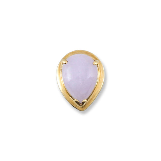 Lavender Jadeite Jade 14K Yellow Gold Tie Tack for Men | UPC #298347