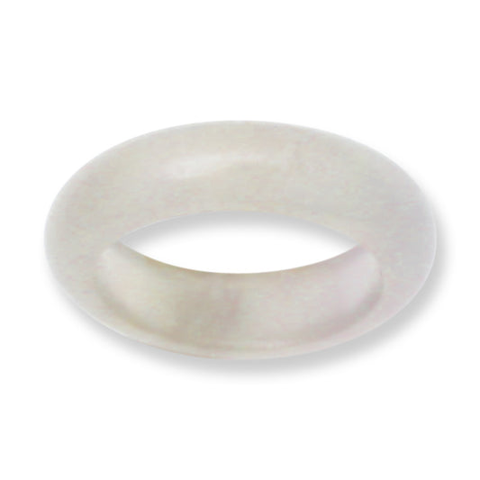 Ice Jadeite Jade Band Ring Finger Size 6.75 | UPC #397729