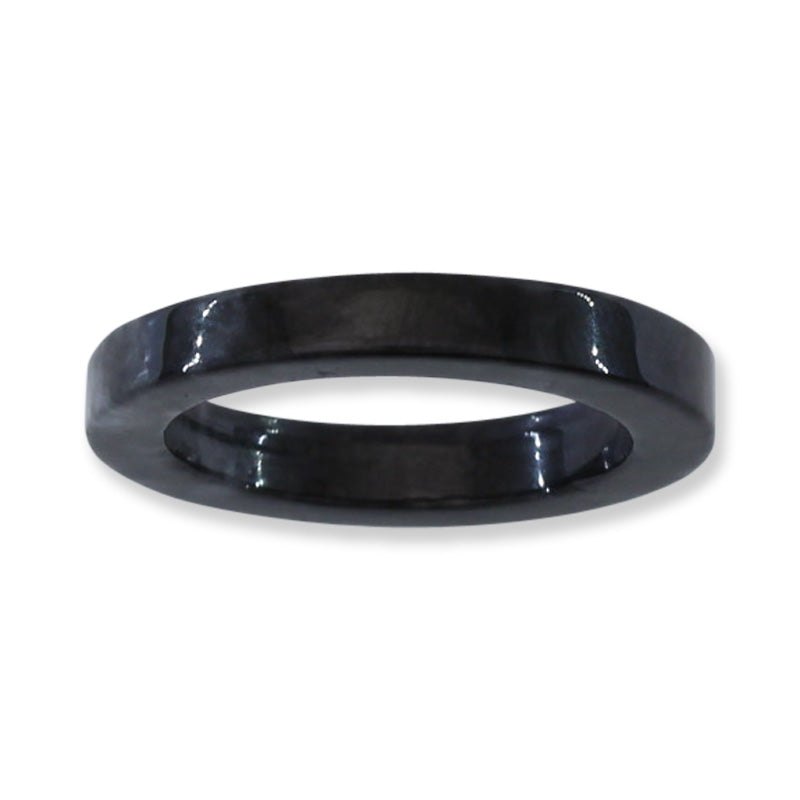 Grey Jadeite Jade Flat Band Ring | Finger Size 8 | UPC #356245