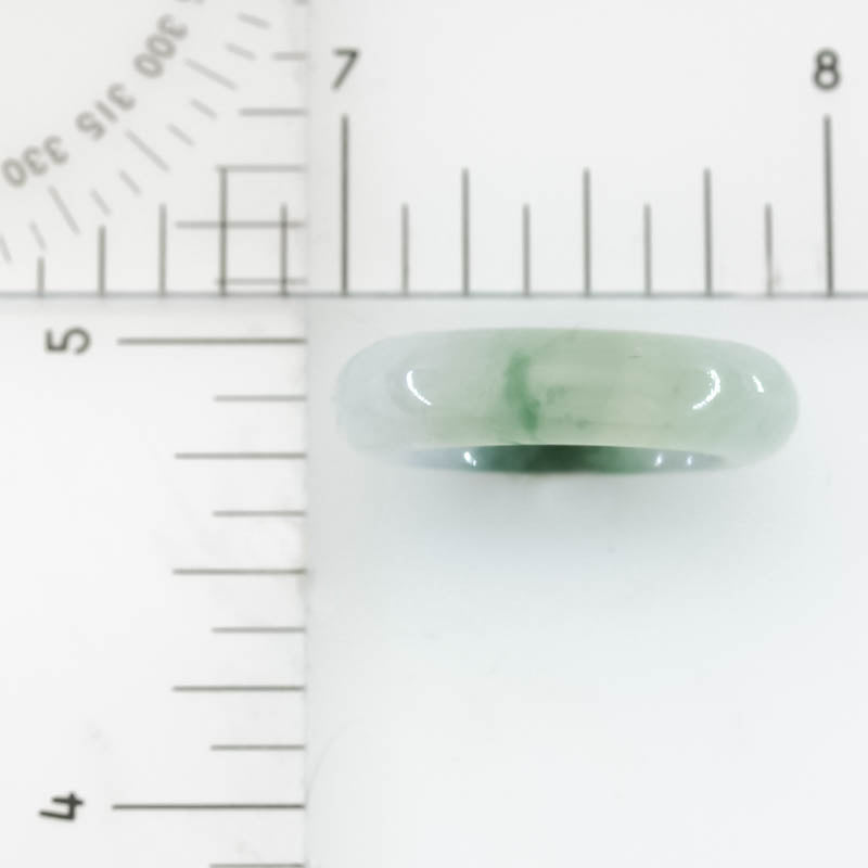 Green Jadeite Jade Band Ring Finger Size 5.5 | UPC #218796