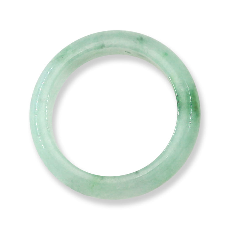 Green Jadeite Jade Band Ring Size 8 | UPC #361256
