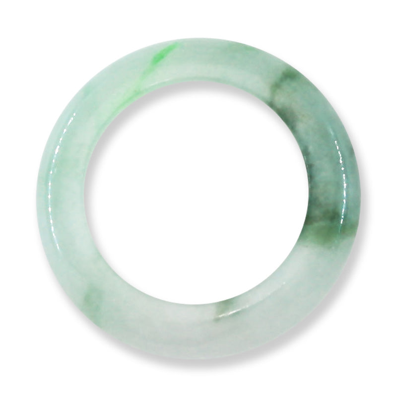 Green Jadeite Jade Solid Band Ring Size 7 | UPC #355705