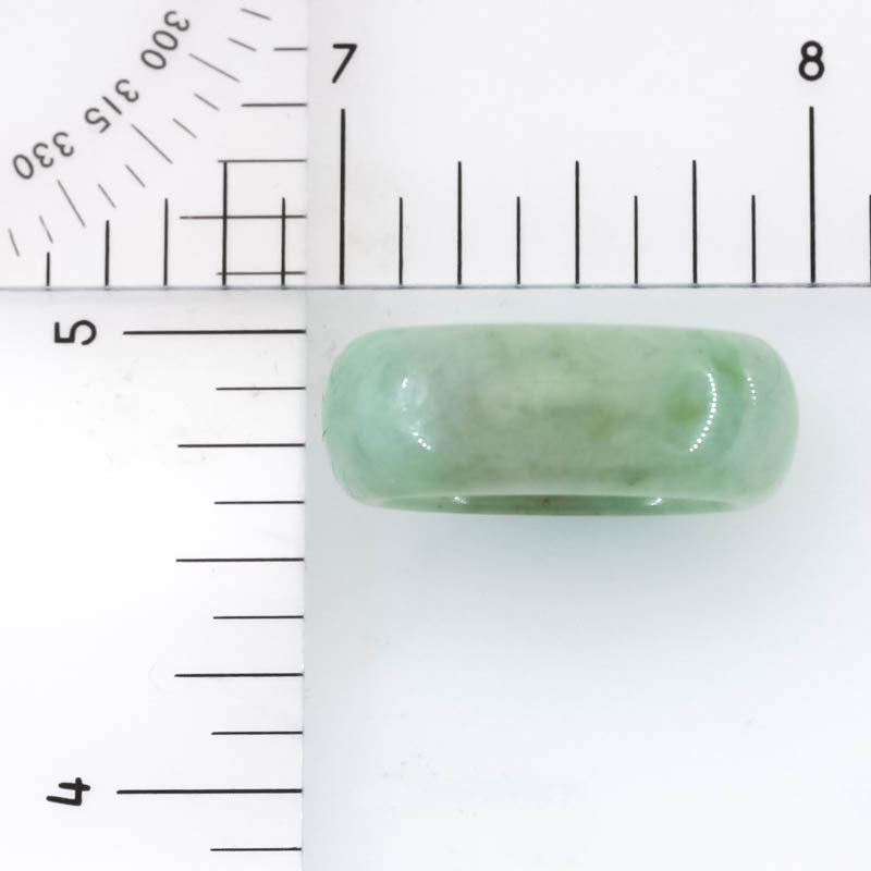 Green Jadeite Jade Band Ring Finger Size 7.5 | UPC #275515