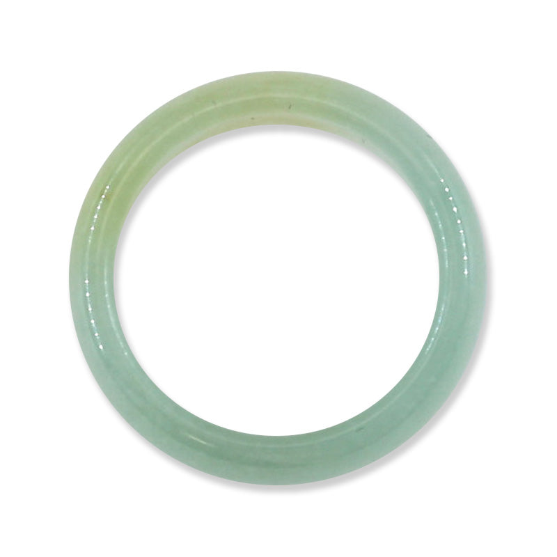 Green Jadeite Jade Band Ring Finger Size 6 | UPC #398955