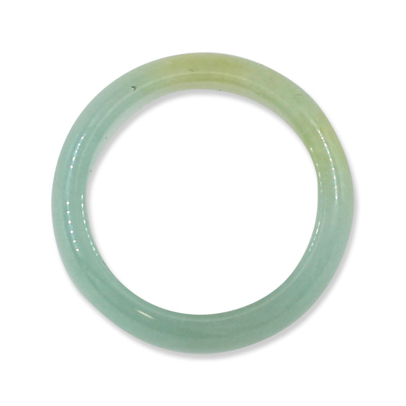 Green Jadeite Jade Band Ring Finger Size 6 | UPC #398955