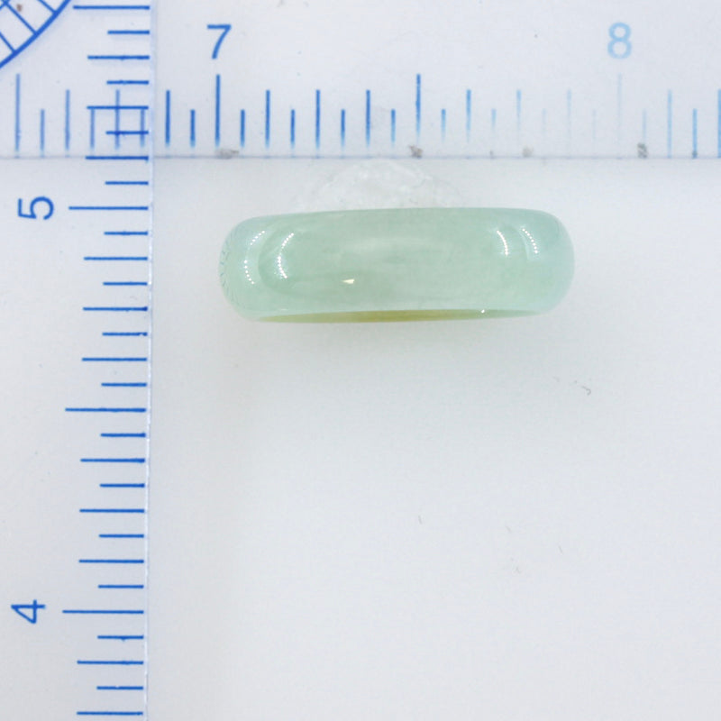 Green Jadeite Jade Band Ring Finger Size 6 | UPC #398955