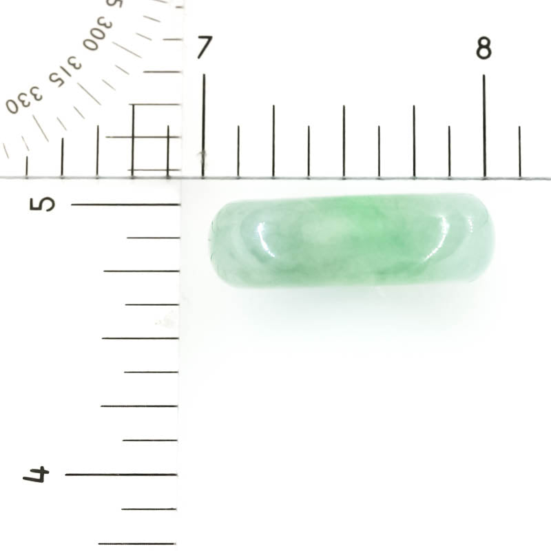 Green Jadeite Jade Band Ring Finger Size 6.75 | UPC #405165
