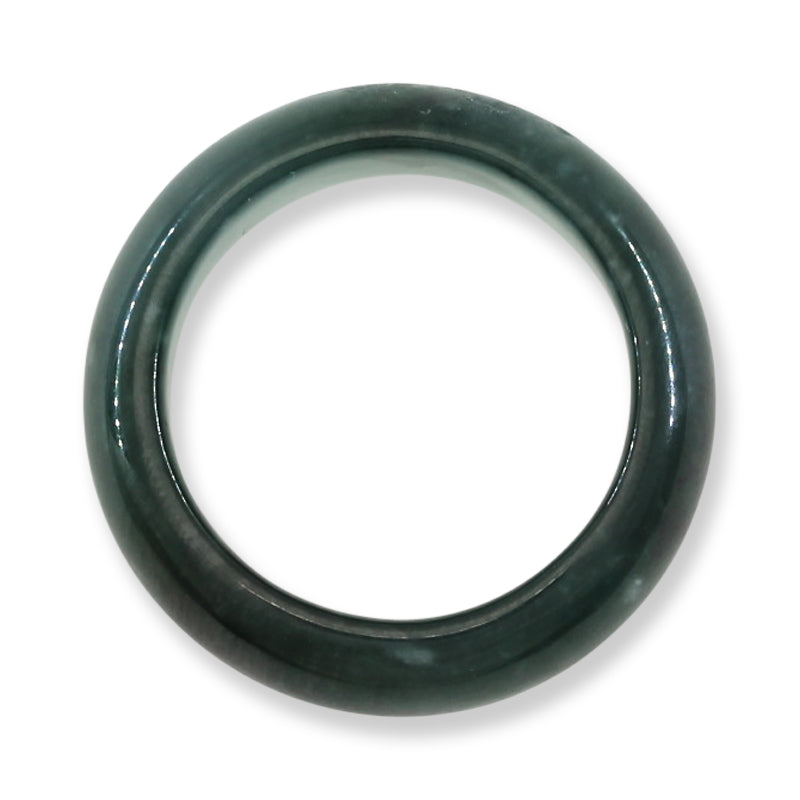 Blue Green Jadeite Jade Band Ring Finger Size 8 | UPC #398467