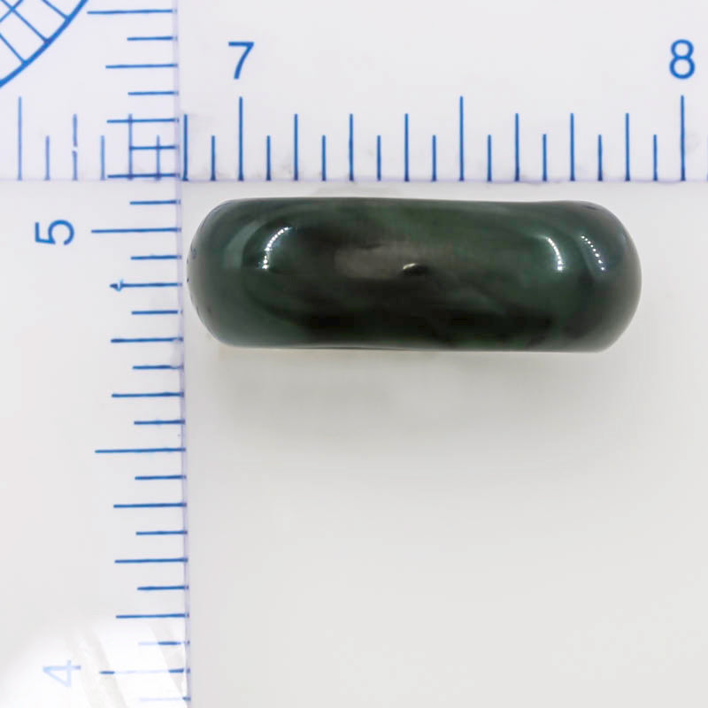 Blue Green Jadeite Jade Band Ring Finger Size 8 | UPC #398467