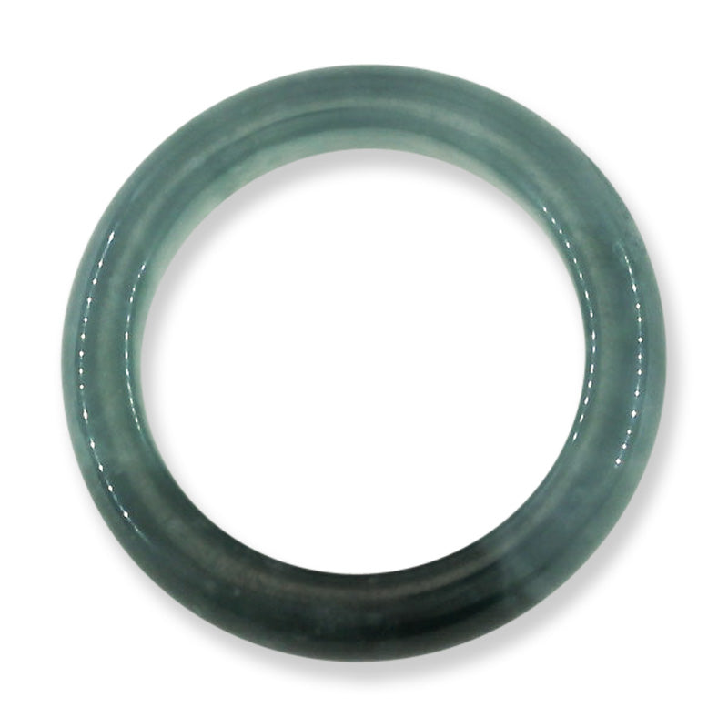 Blue Green Jadeite Jade Band Ring Finger Size 9 | UPC #394971