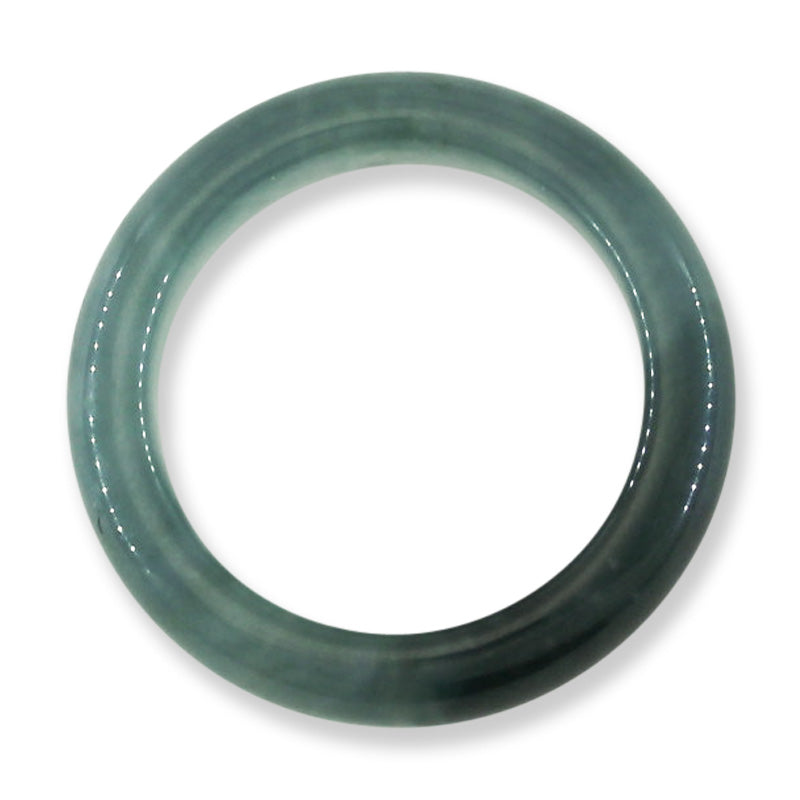 Blue Green Jadeite Jade Band Ring Finger Size 9 | UPC #394971