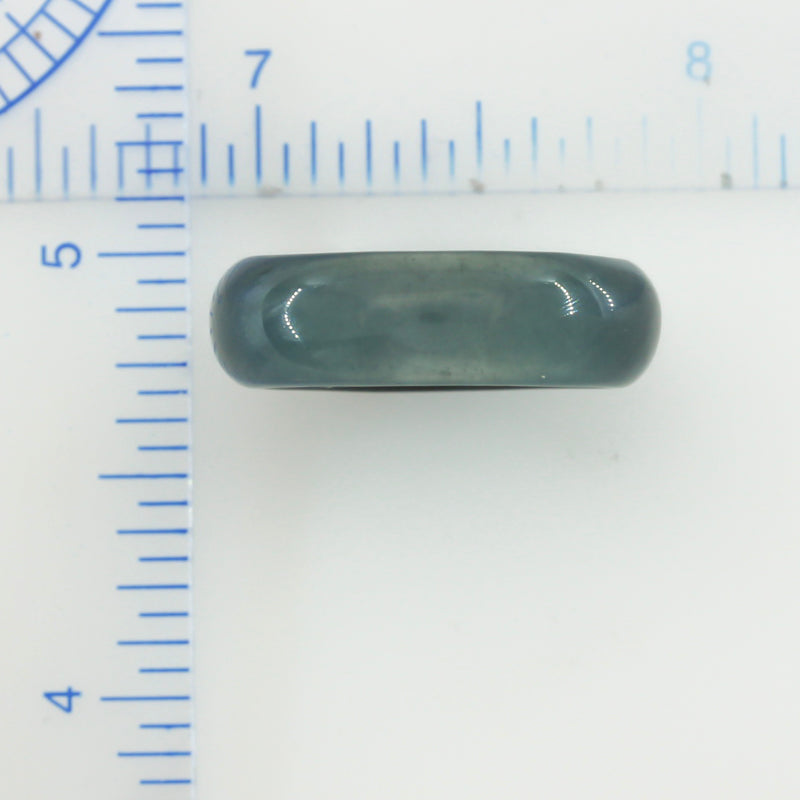 Green Jadeite Jade Solid Band | Jade Wedding Ring Size 8 | UPC #394933