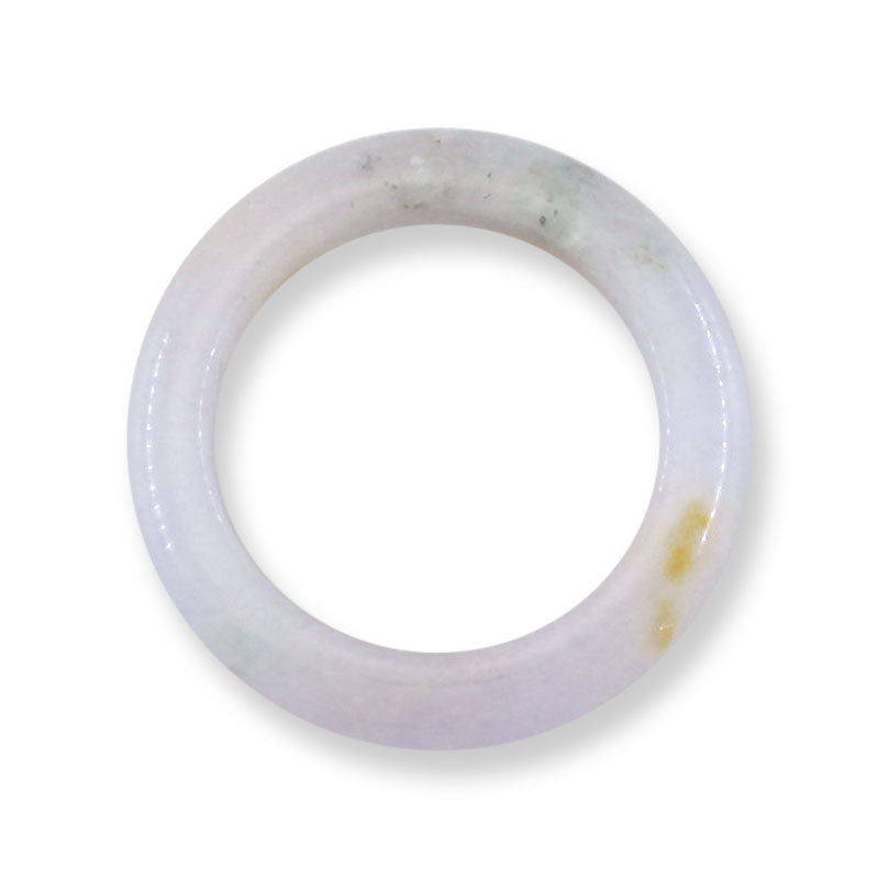 Lavender and Yellow Jadeite Jade Band Ring Various Finger Sizes| UPC #398733