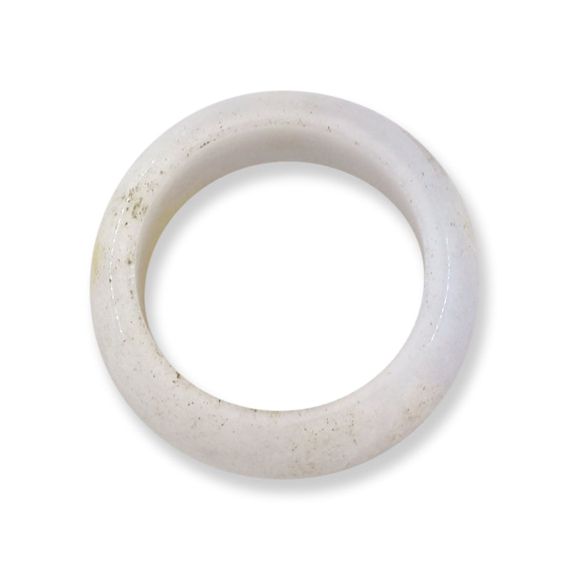 Lavender Jadeite Jade Wide Band Ring Size 10.25 | UPC #383173