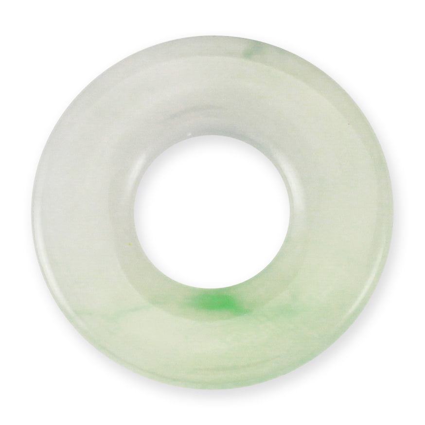 Ice Jadeite Jade Loose Pi Disc Pendant | Jade Donut | UPC #342927