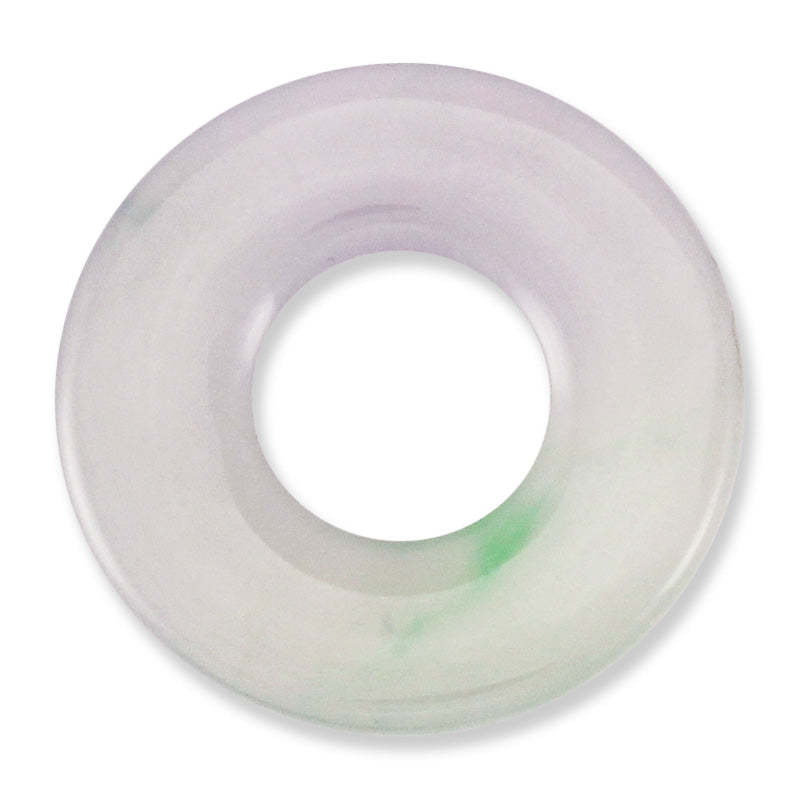 Ice Jadeite Jade Loose Pi Disc Pendant | Jade Donut | UPC #342927