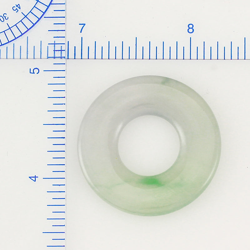 Ice Jadeite Jade Loose Pi Disc Pendant | Jade Donut | UPC #342927