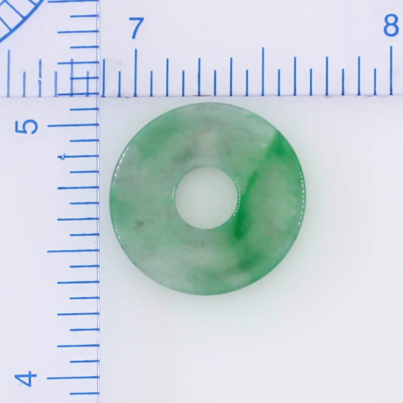 Translucent Green Jadeite Jade Loose Pi Disc Pendant | Jade Donut | UPC #398191
