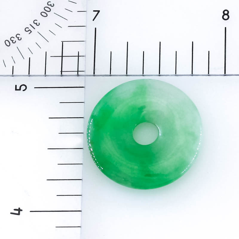 Green Jadeite Jade Loose Pi Disc Pendant | Green Jade Donut | UPC #382619