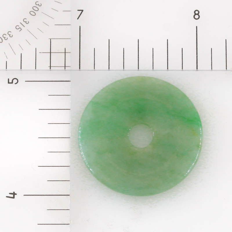 Green Jadeite Jade Loose Pi Disc Pendant | Green Jade Donut | UPC #355941