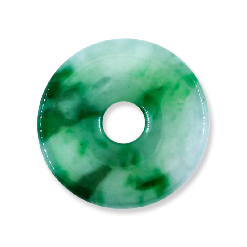 GREEN JADEITE JADE LOOSE PI DISC PENDANT | JADE DONUT UPC #382589