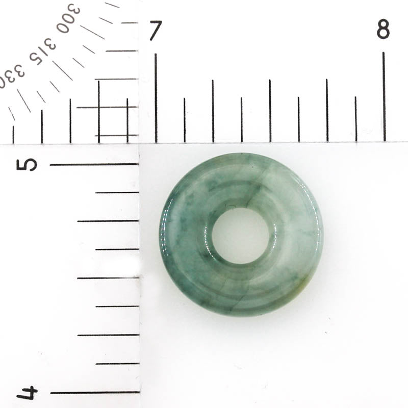 Green Jadeite Jade Loose Pi Disc Pendant | Green Jade Donut | UPC #190931