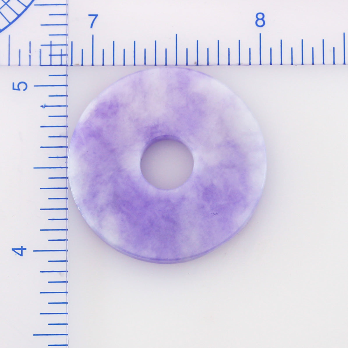 Lavender Flat Jade Loose Disc Pendant | Jade Donut | UPC #401037