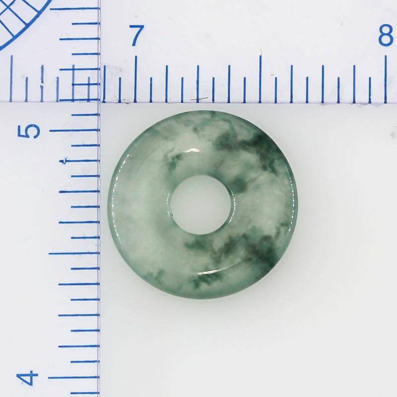 Translucent water Jadeite Jade Loose Pi Disc Pendant | Jade Donut | UPC #397910