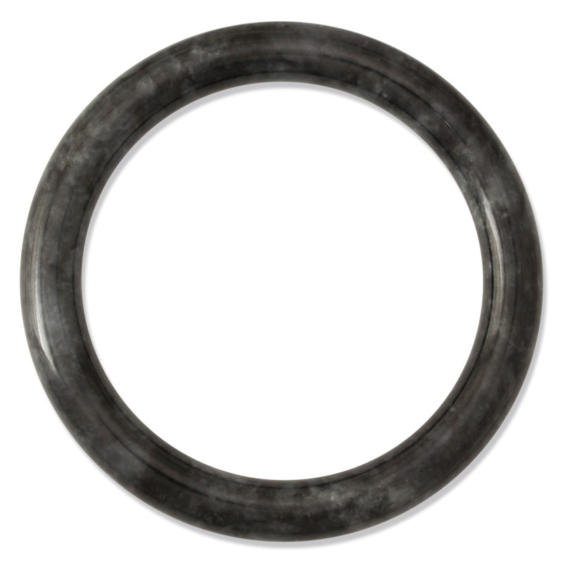 Grey Jadeite Jade Cylindrical Bangle 62.2 mm | UPC #326408