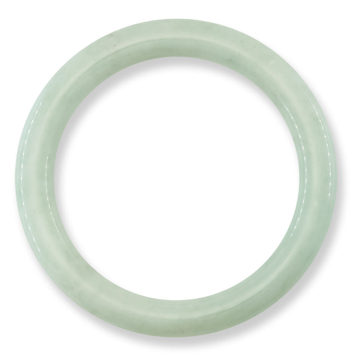Green Jadeite Jade Cylindrical Bangle 58.6MM | UPC #134164