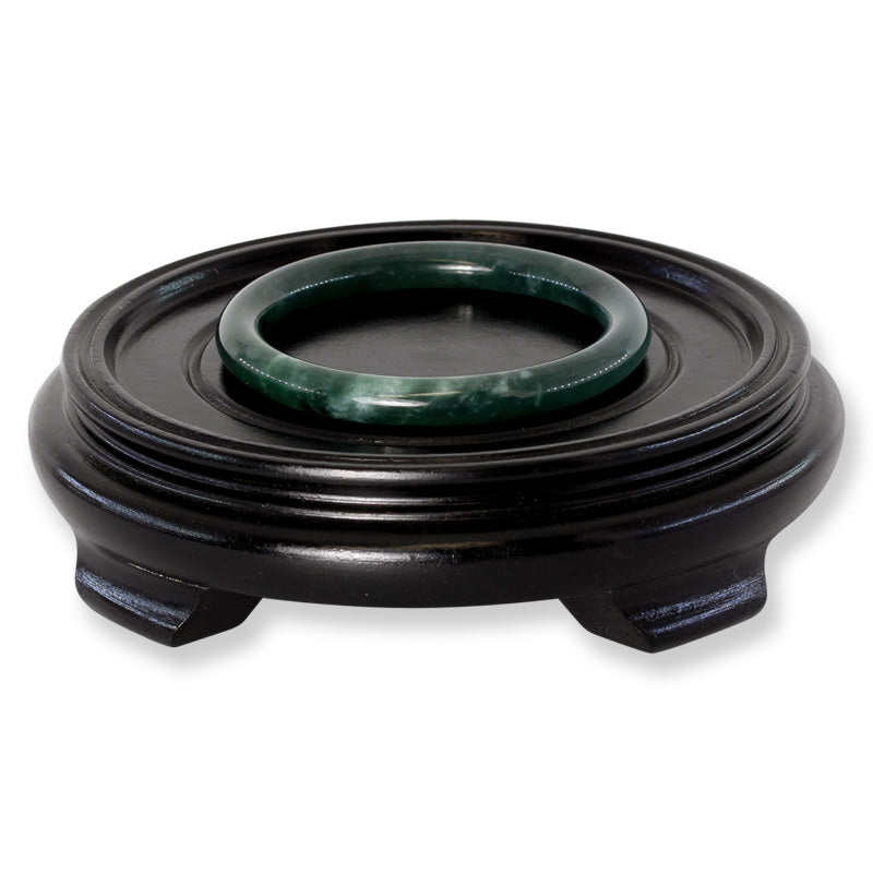 Small Guatemalan Dark Green Jadeite Jade Cylindrical Bangle 55.9MM | UPC #397415