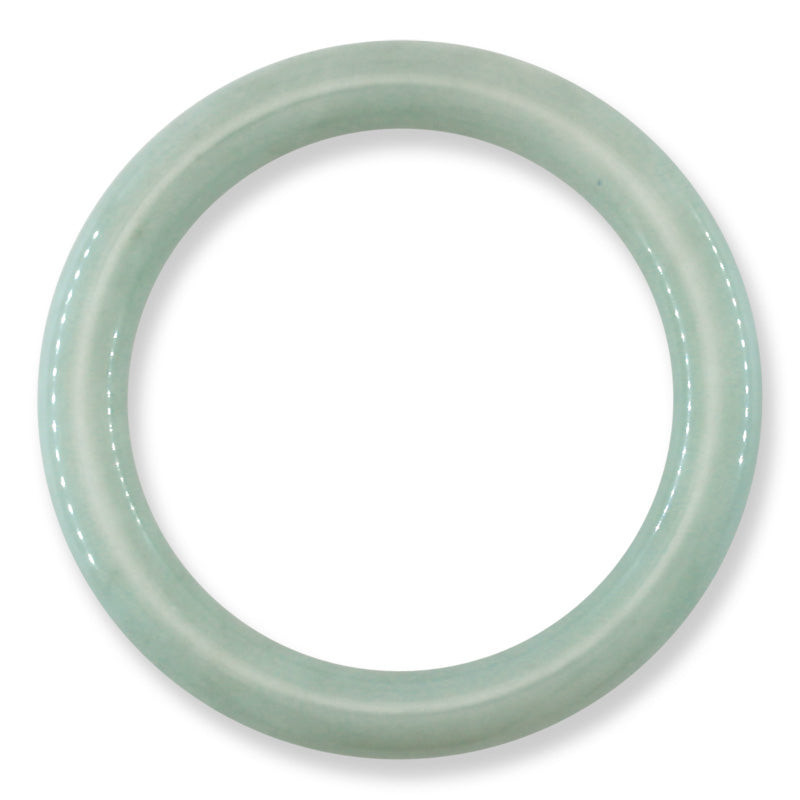 Green Jadeite Jade Cylindrical Bangle 58.6MM | UPC #030138