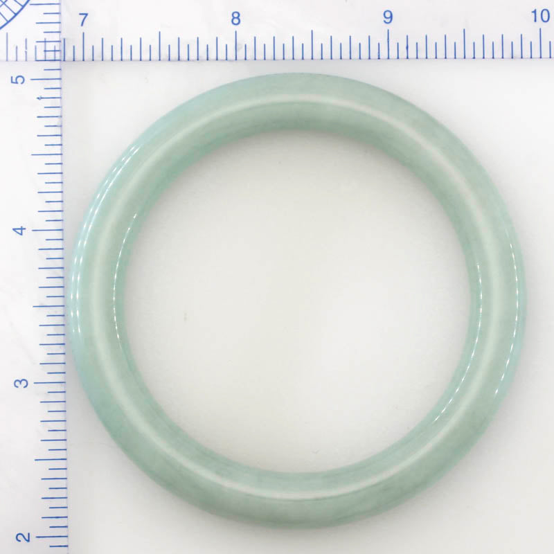 Green Jadeite Jade Cylindrical Bangle 58.6MM | UPC #030138