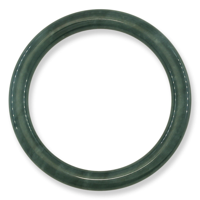 Guatemalan Blue-Green Jadeite Jade Cylindrical Bangle 61.7MM | UPC #234222