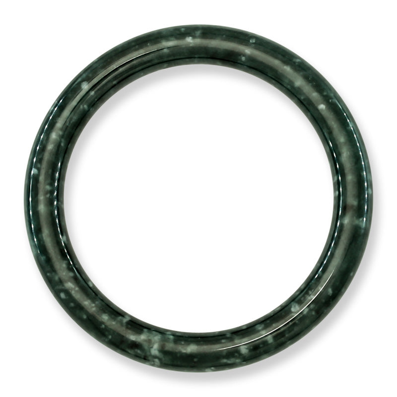 Guatemalan Dark Green Jadeite Jade Cylindrical Bangle 60MM | UPC #243712