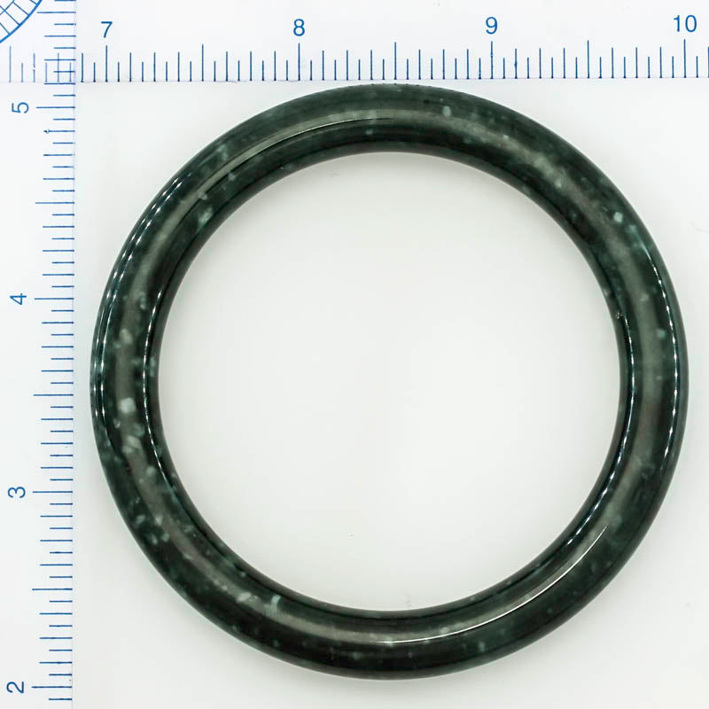 Guatemalan Dark Green Jadeite Jade Cylindrical Bangle 60MM | UPC #243712
