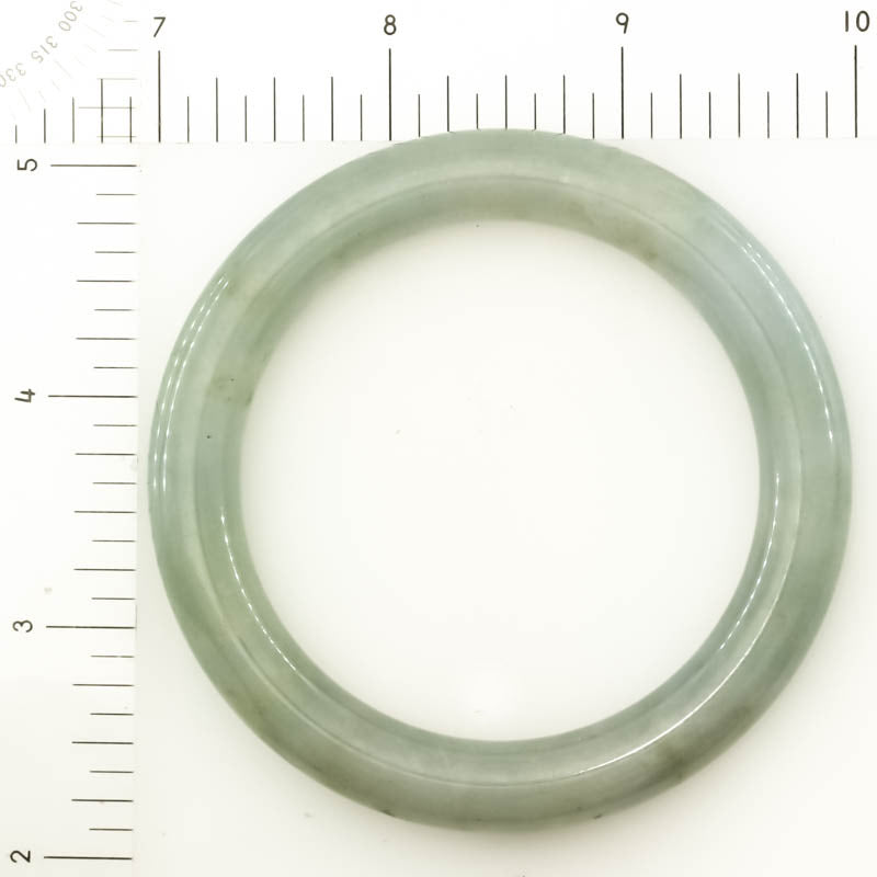 Green Jadeite Jade Cylindrical Bangle 56.3MM | UPC #377141
