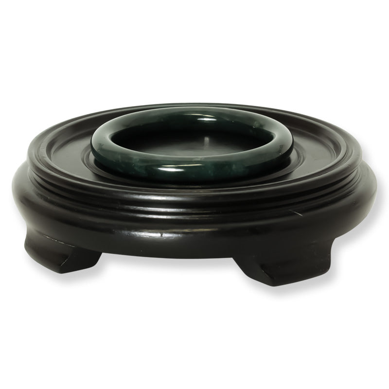 Guatemalan Dark Green Jadeite Jade Cylindrical Bangle 57.4MM | UPC # 398443