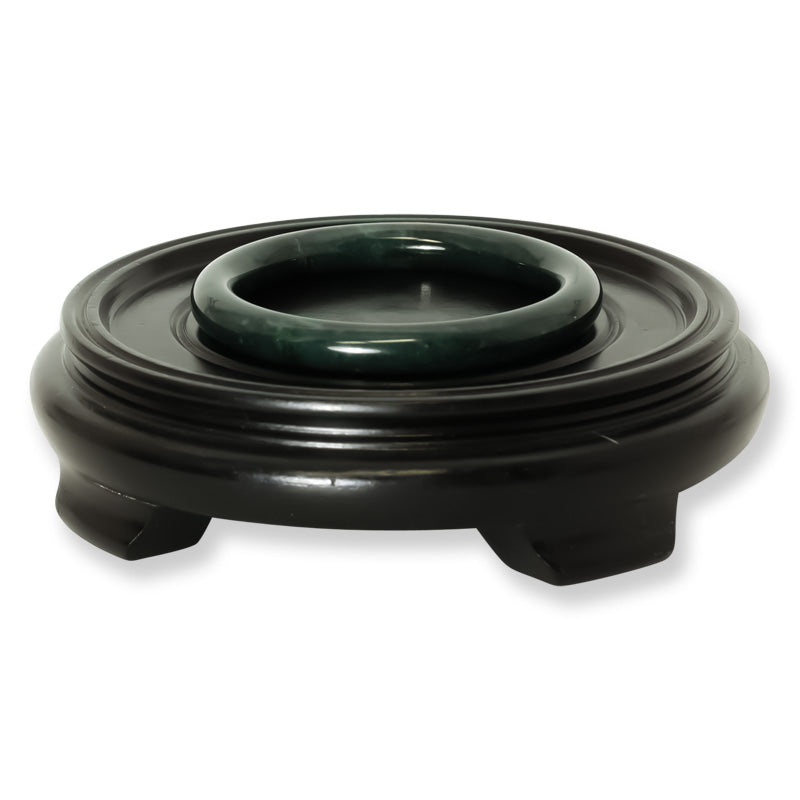 Guatemalan Dark Green Jadeite Jade Cylindrical Bangle 57.4MM | UPC # 398443