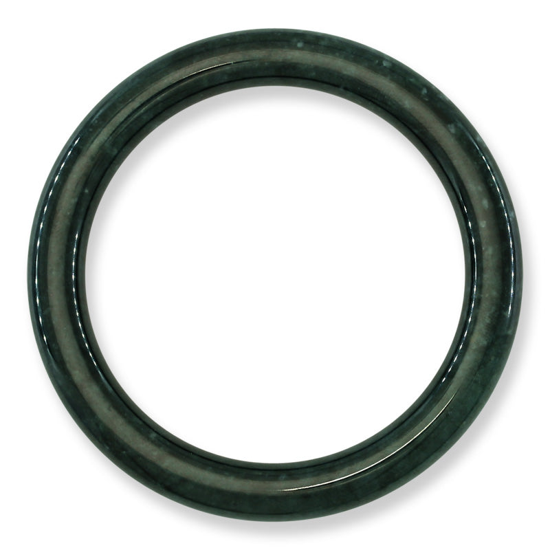 Guatemalan Dark Green Jadeite Jade Cylindrical Bangle 58+MM | UPC # 398436