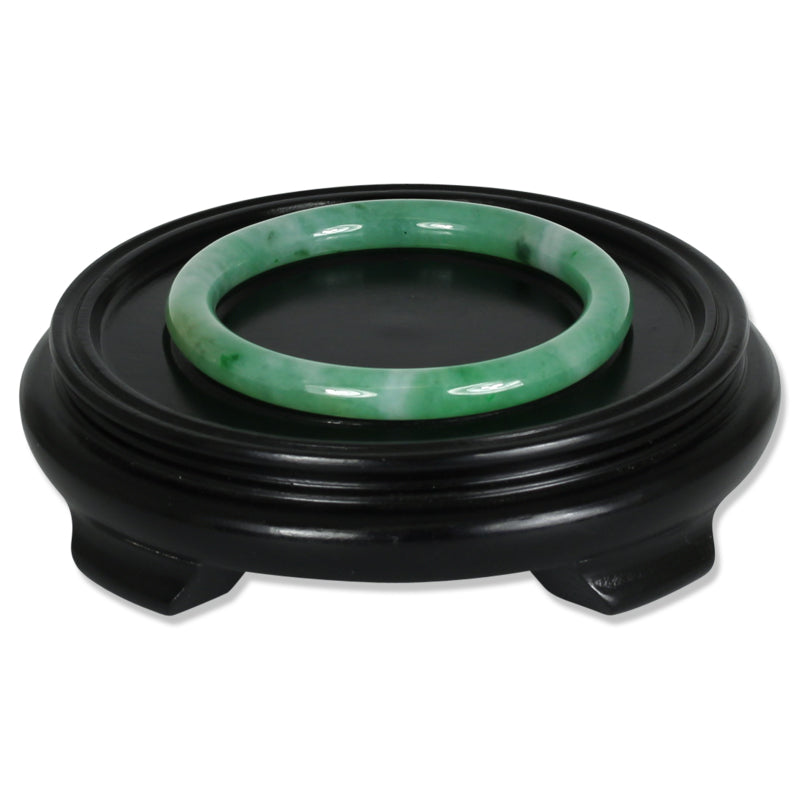 Fine Green Jadeite Jade Cylindrical Bangle 64.5MM | UPC #391307