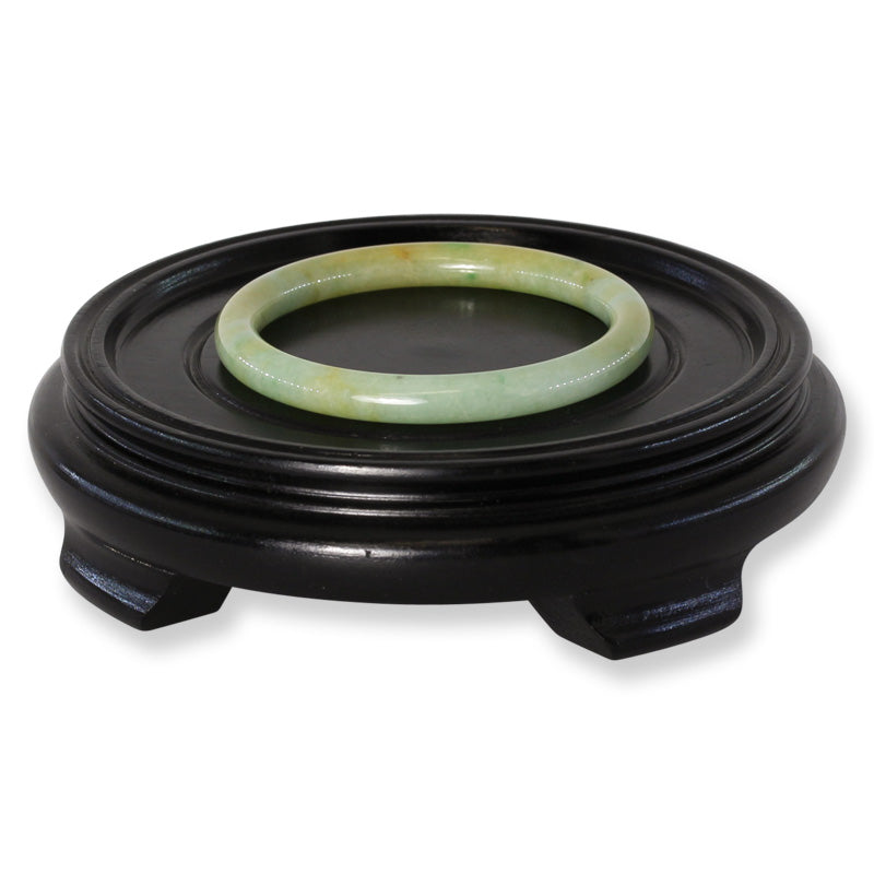 Yellow and Green Jadeite Jade Cylindrical Bangle 57.3MM | UPC #373280