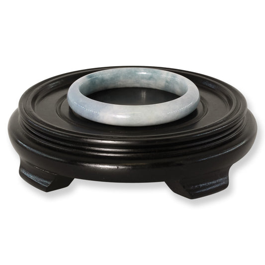 Guatemalan Blue-Lavender Jadeite Jade Half Round Bangle 56.6MM | UPC #398269