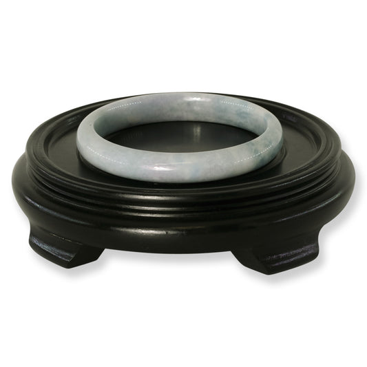 Guatemalan Blue-Lavender Jadeite Jade Half Round Bangle 65.7MM | UPC #398252