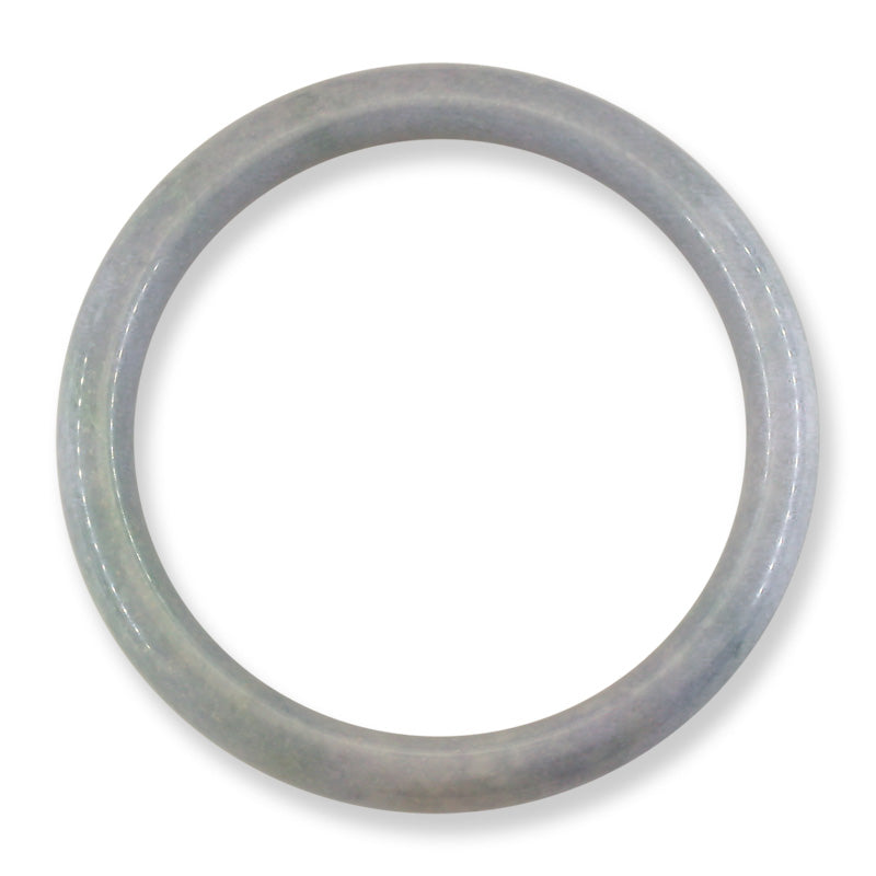 Guatemalan Blue-Lavender Jadeite Jade Half Round Bangle 61.6MM | UPC #356368
