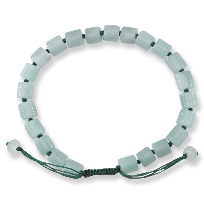 Adjustable Green Jadeite Jade Bead Bracelet | UPC #399334