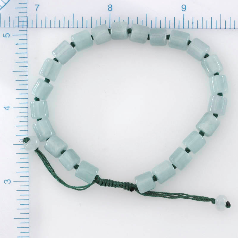 Adjustable Green Jadeite Jade Bead Bracelet | UPC #399334