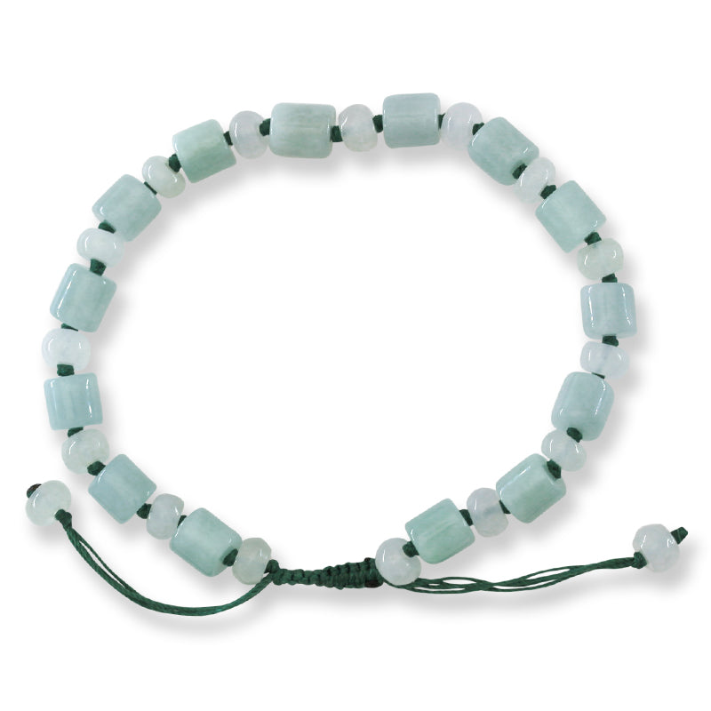 Adjustable Green Jadeite Jade Bead Bracelet | UPC #399341