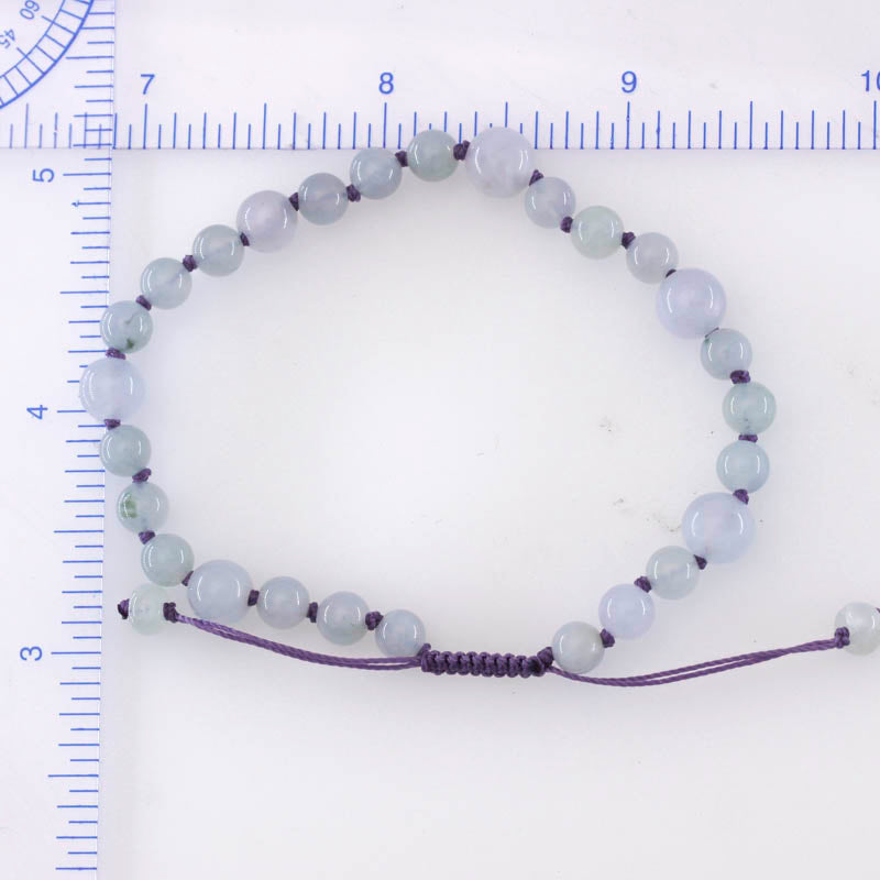 Adjustable Lavender Jadeite Jade Bead Bracelet | UPC #399433