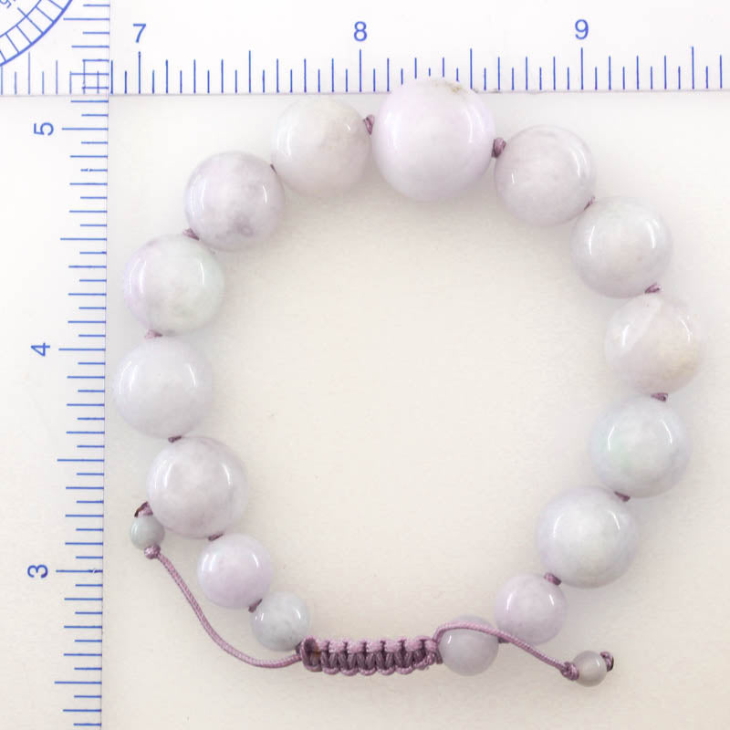 Lavender Jadeite Jade Adjustable Bead Bracelet | UPC #409118